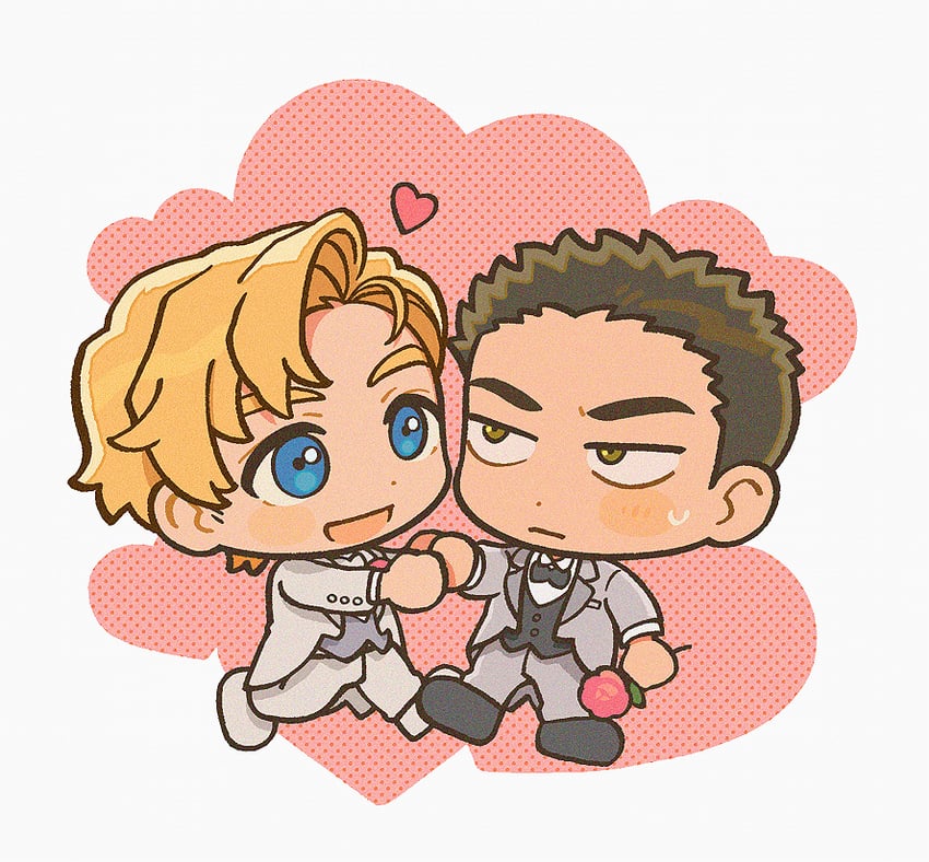 ao isami and lewis smith (yuuki bakuhatsu bang bravern) drawn by luo_zi
