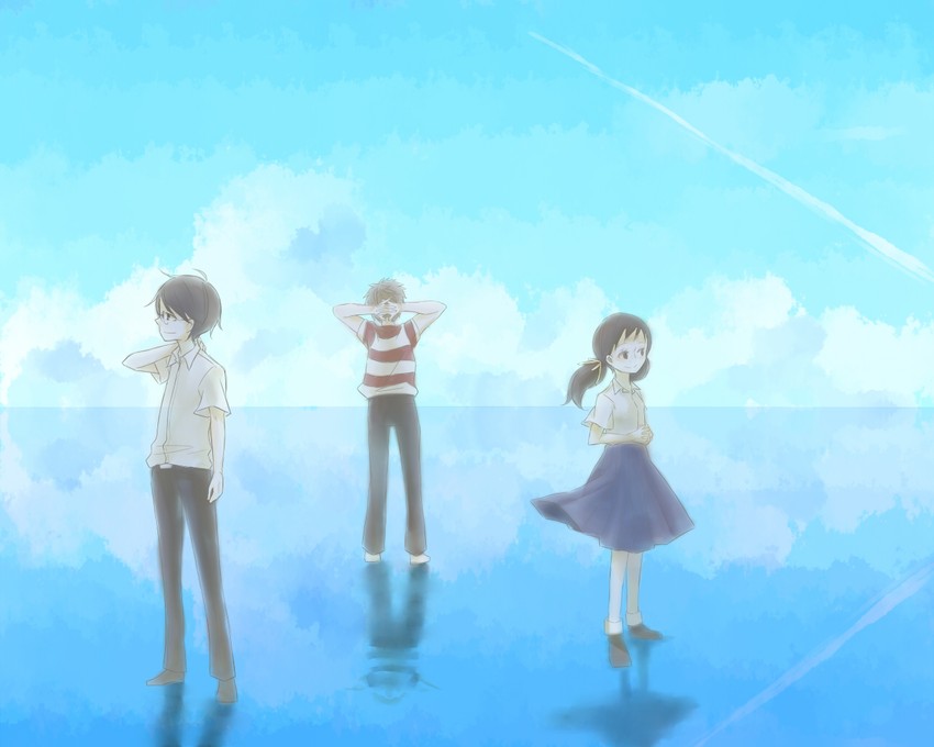 kawabuchi sentarou, nishimi kaoru, and mukae ritsuko (sakamichi no apollon) drawn by sato25q