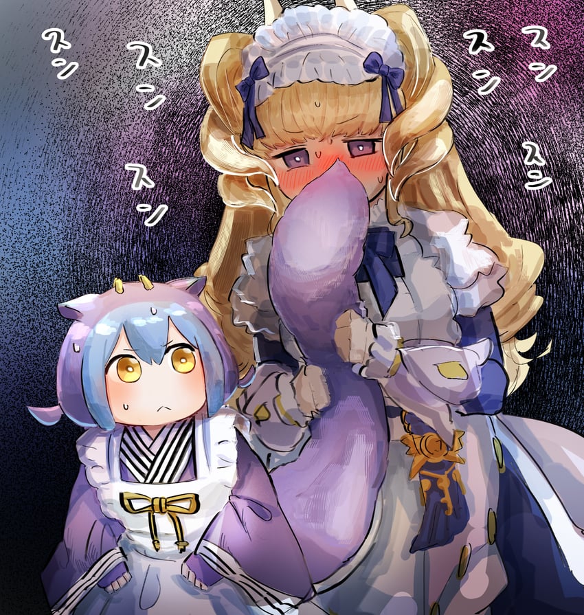 laundry dragonmaid and lady's dragonmaid (yu-gi-oh!) drawn by hatano_kiyoshi