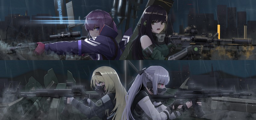 ak-12, an-94, m4a1, and st ar-15 (girls' frontline) drawn by kasasasagi