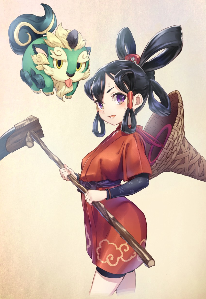 sakuna-hime and tama-jii (tensui no sakuna-hime) drawn by tenkuu_nozora