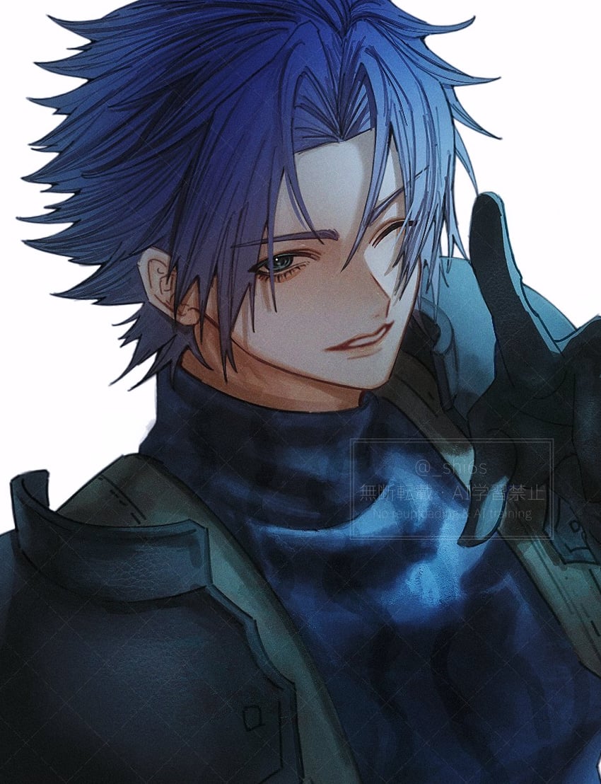 zack fair (final fantasy and 2 more) drawn by shi6s