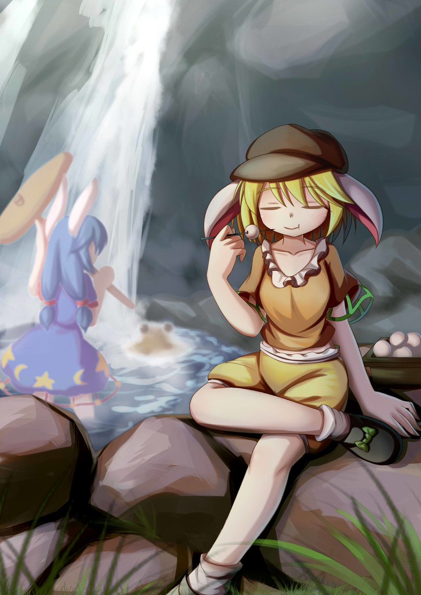 pyonta, seiran, and ringo (touhou) drawn by dior-zi