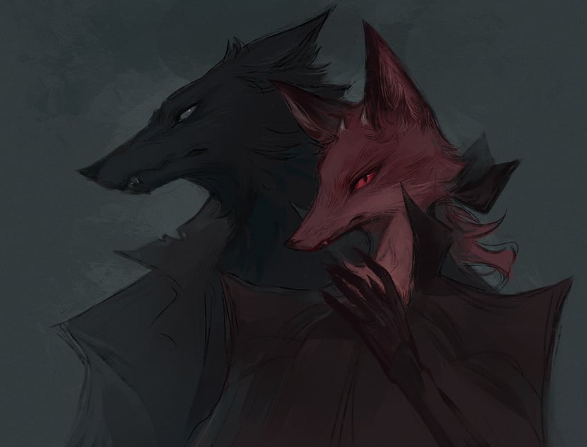 renard beauchene and elrik (original) drawn by nat_the_lich