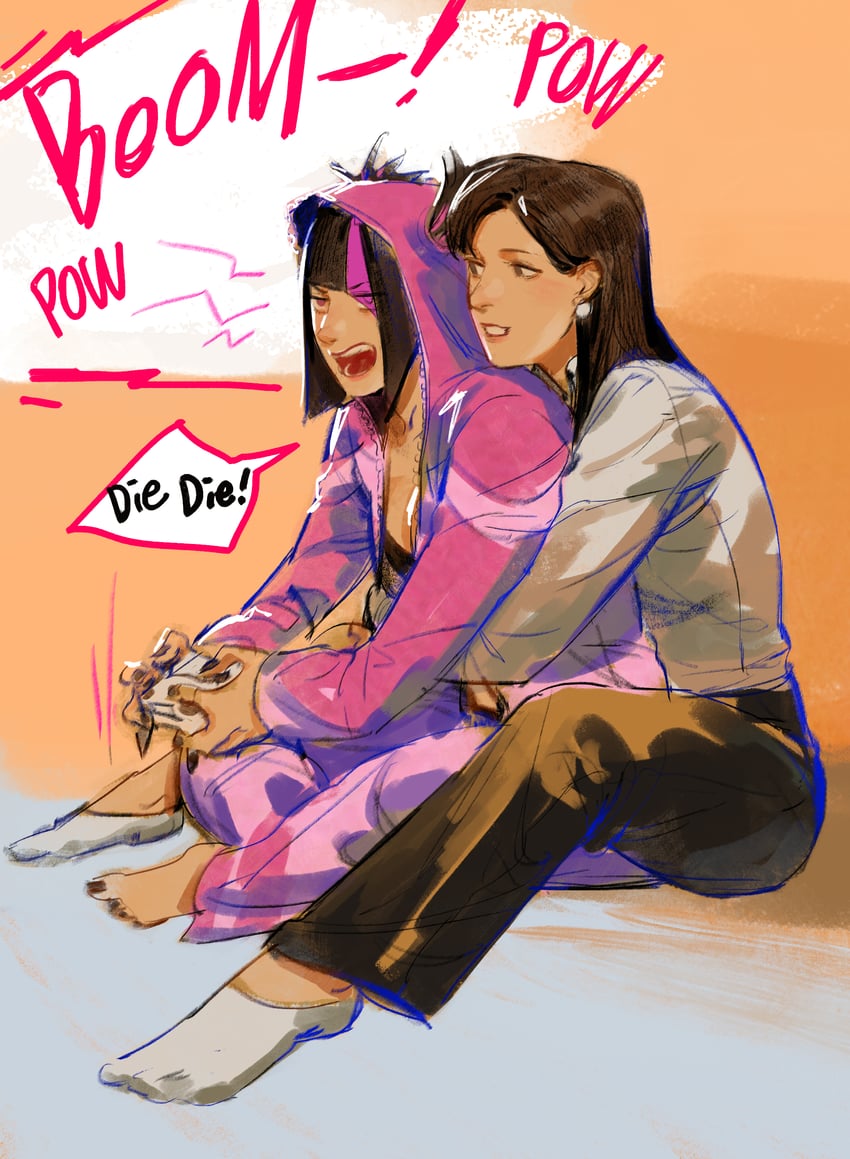 chun-li and han juri (street fighter and 1 more) drawn by bbubbubbobbo123