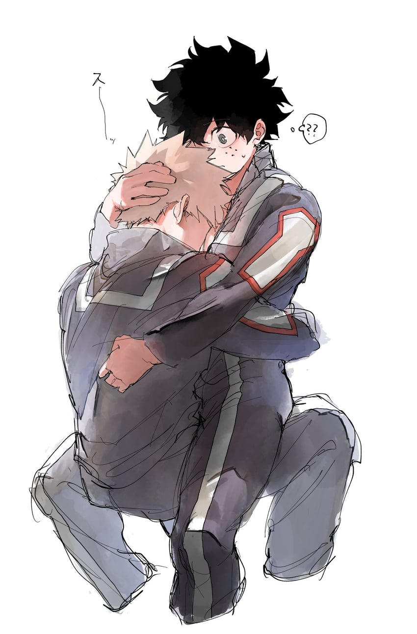 midoriya izuku and bakugou katsuki (boku no hero academia) drawn by cut_(nifuhami_35)