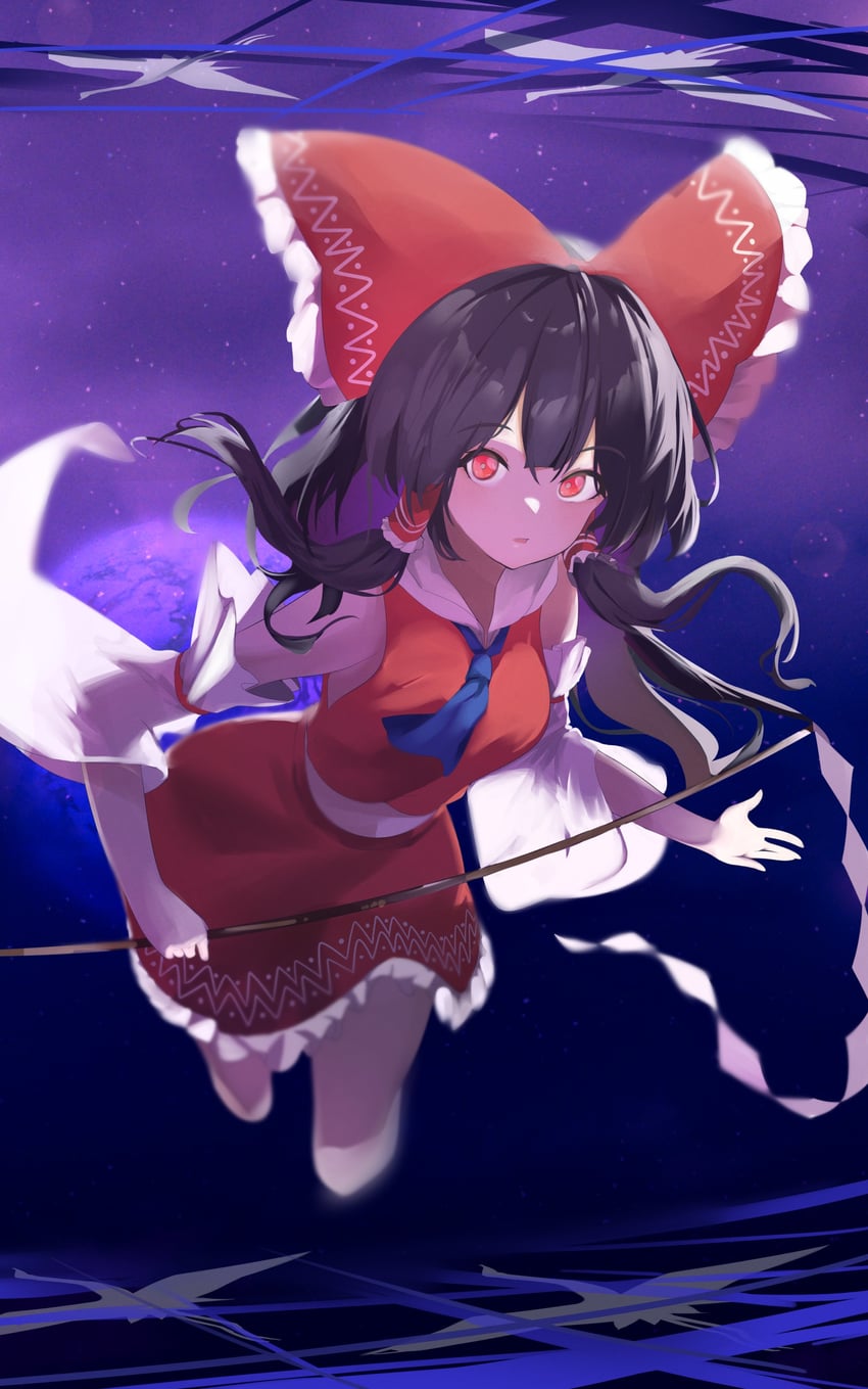 hakurei reimu (touhou and 1 more) drawn by 258n