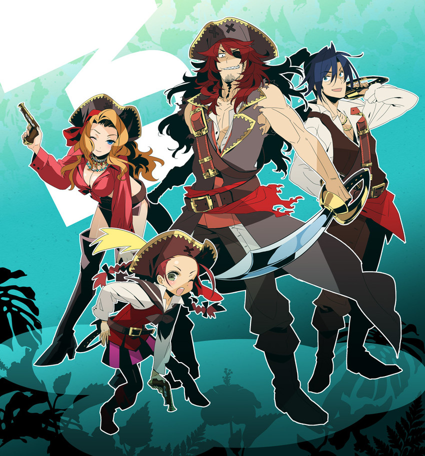 pirate, pirate 1, pirate 4, pirate 3, and pirate 2 (sekaiju no meikyuu and 1 more) drawn by makita