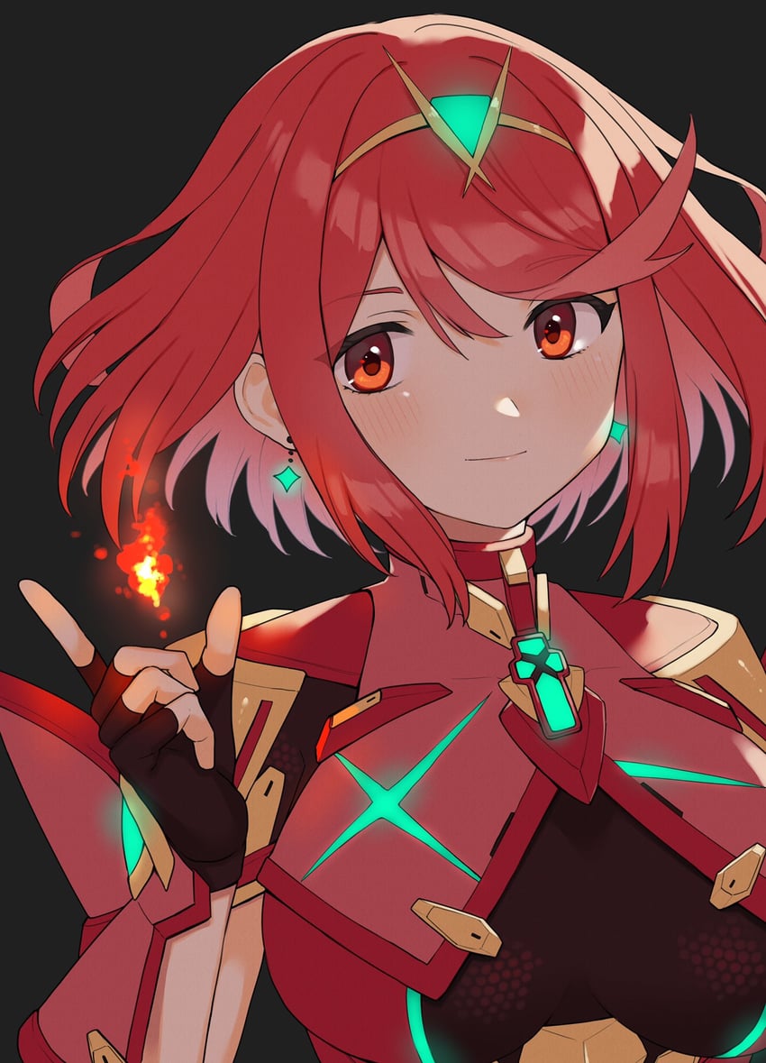 pyra (xenoblade chronicles and 1 more) drawn by kinagi_(3307377)