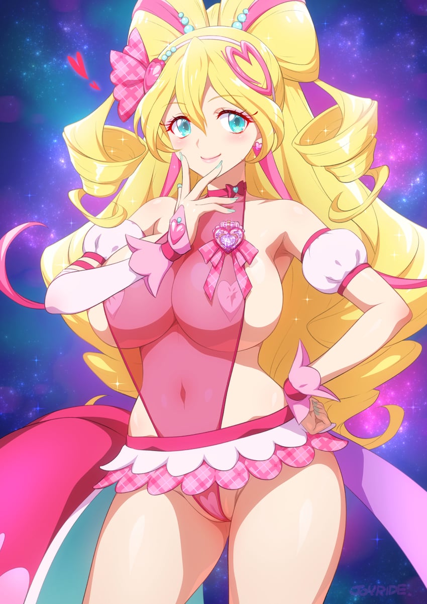 sakura uta and cure idol (precure and 1 more) drawn by joy_ride