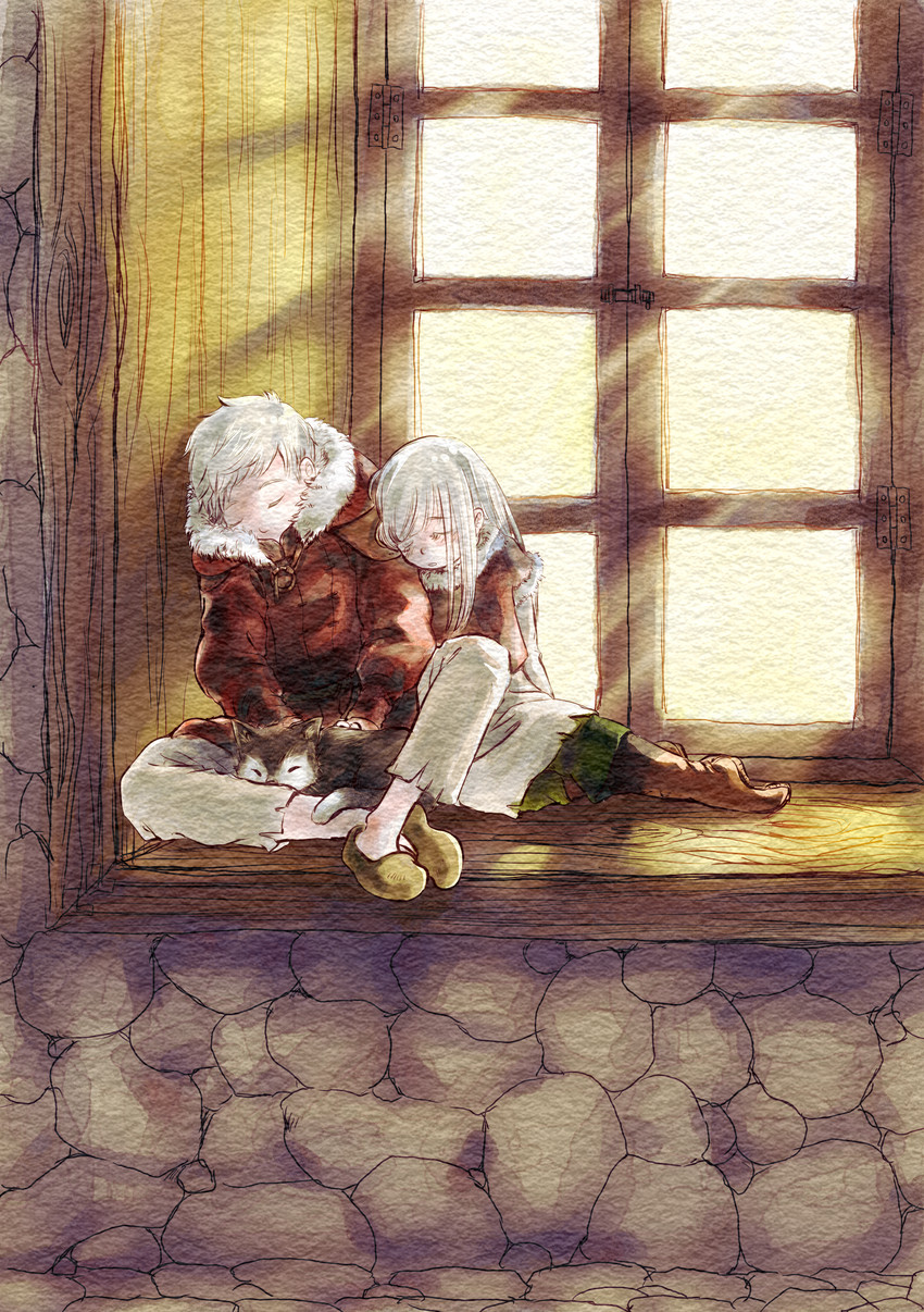 falin touden and laios touden (dungeon meshi) drawn by zukka