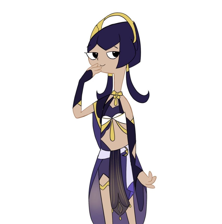 candace and candace flynn (genshin impact and 1 more) drawn by purplsyf