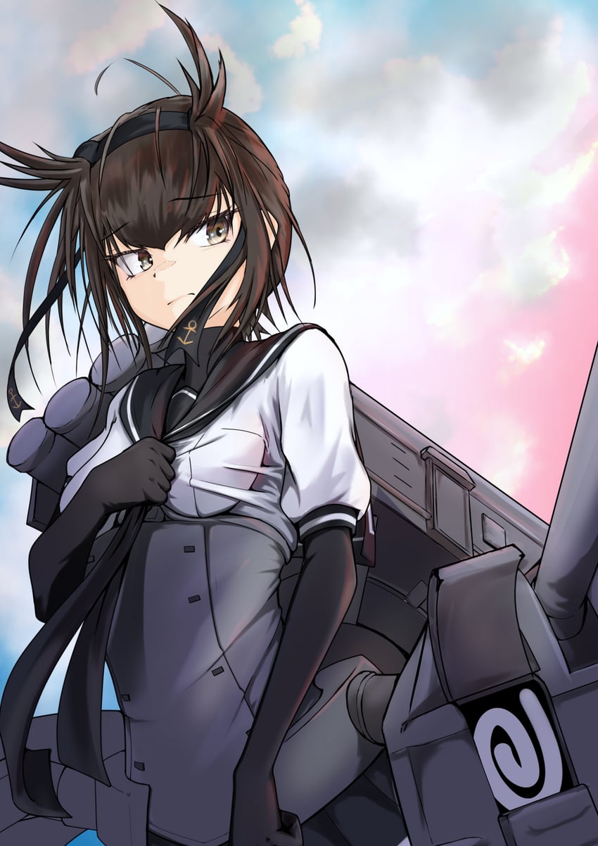 hatsuzuki and chou-10cm-hou-chan (kantai collection) drawn by tastas