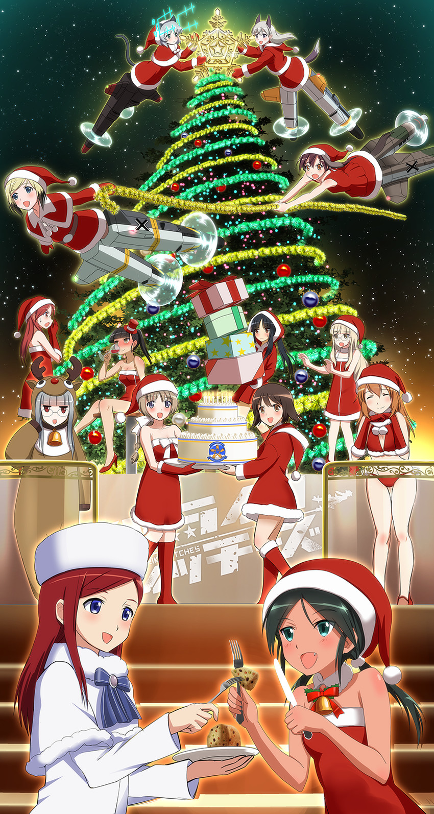 sanya v. litvyak, eila ilmatar juutilainen, miyafuji yoshika, erica hartmann, gertrud barkhorn, and 9 more (world witches series and 1 more) drawn by kaneko_(novram58)