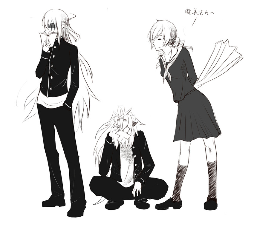 akemi homura, sakura kyoko, and tomoe mami (mahou shoujo madoka magica) drawn by die_(die0118)