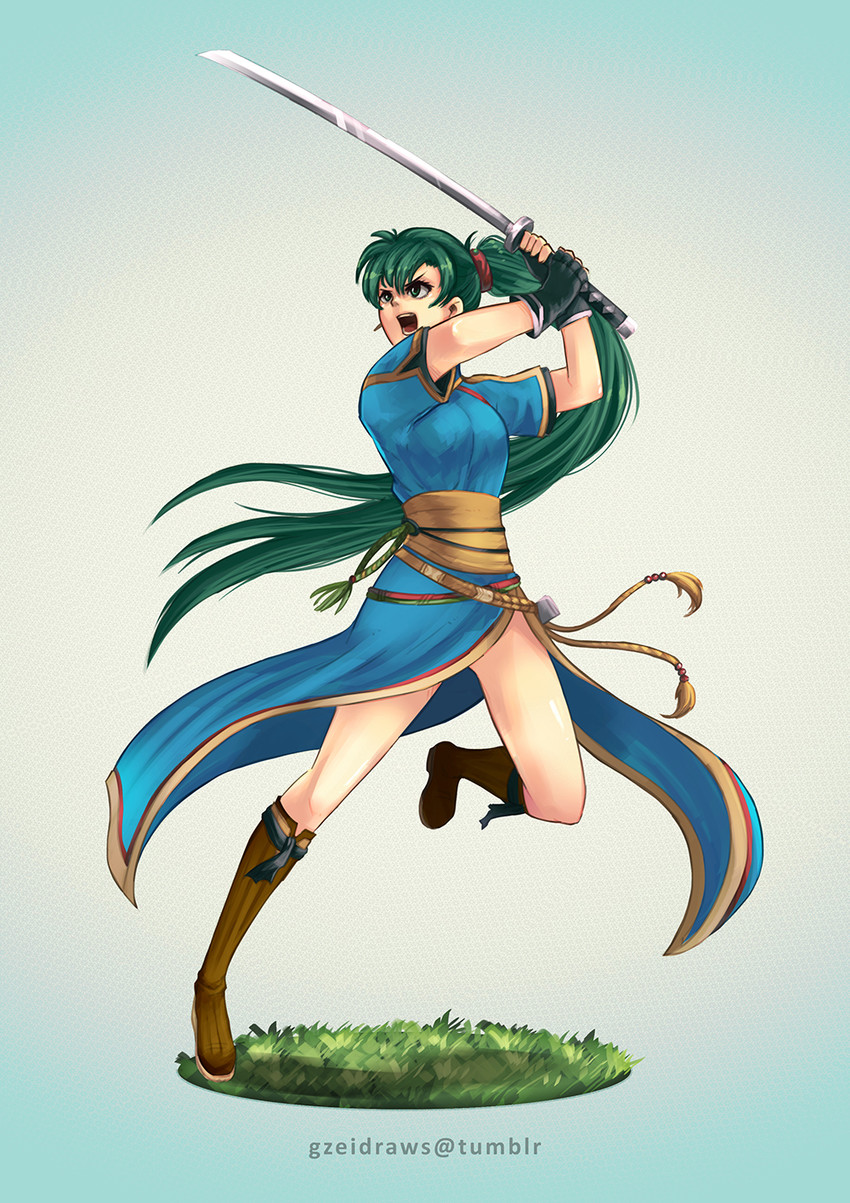 lyn (fire emblem and 1 more) drawn by gzei