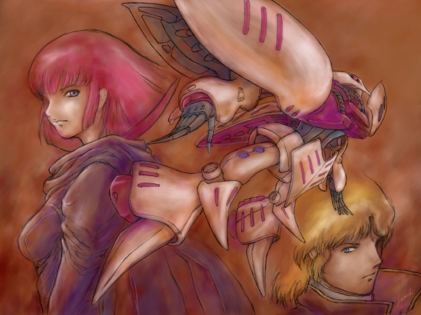 char aznable, haman karn, and qubeley (gundam and 1 more) drawn by shimura_satoshi