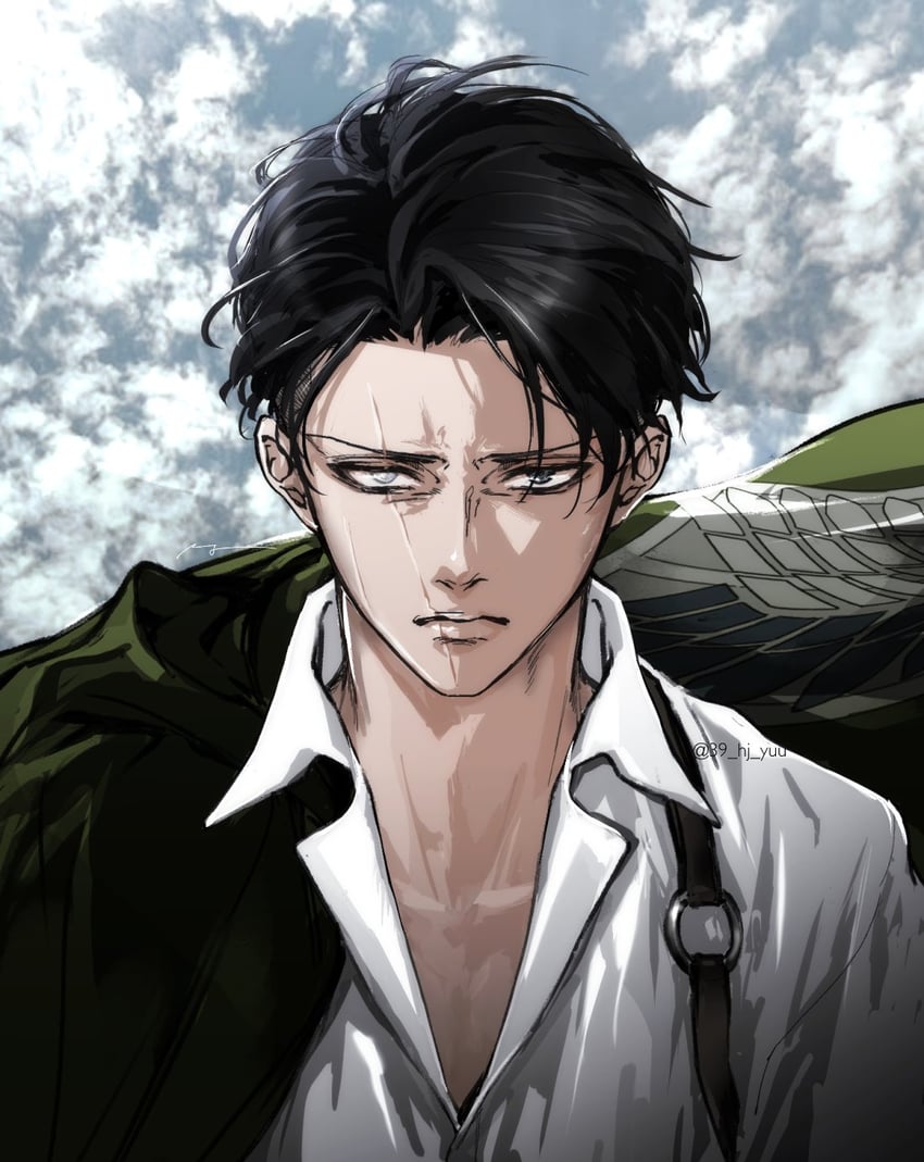 levi (shingeki no kyojin) drawn by yuu_(39_hj_yuu)