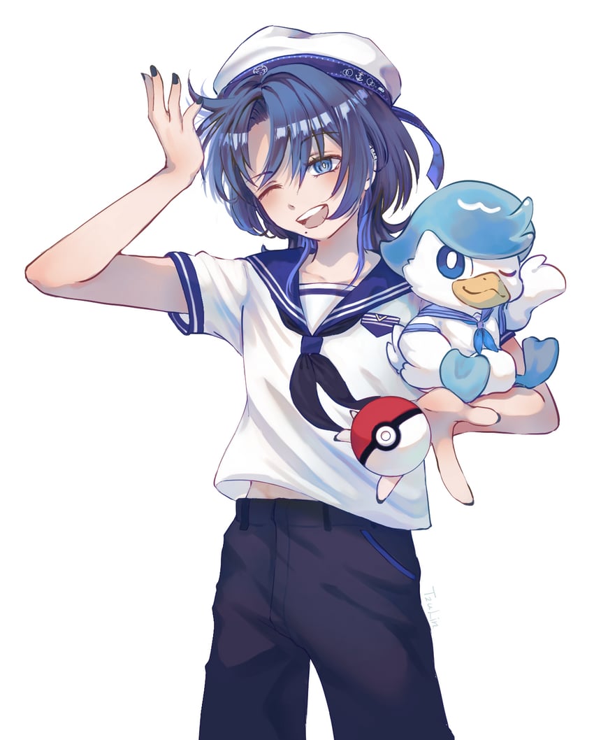 quaxly and hiodoshi ao (pokemon and 2 more) drawn by kakususipo