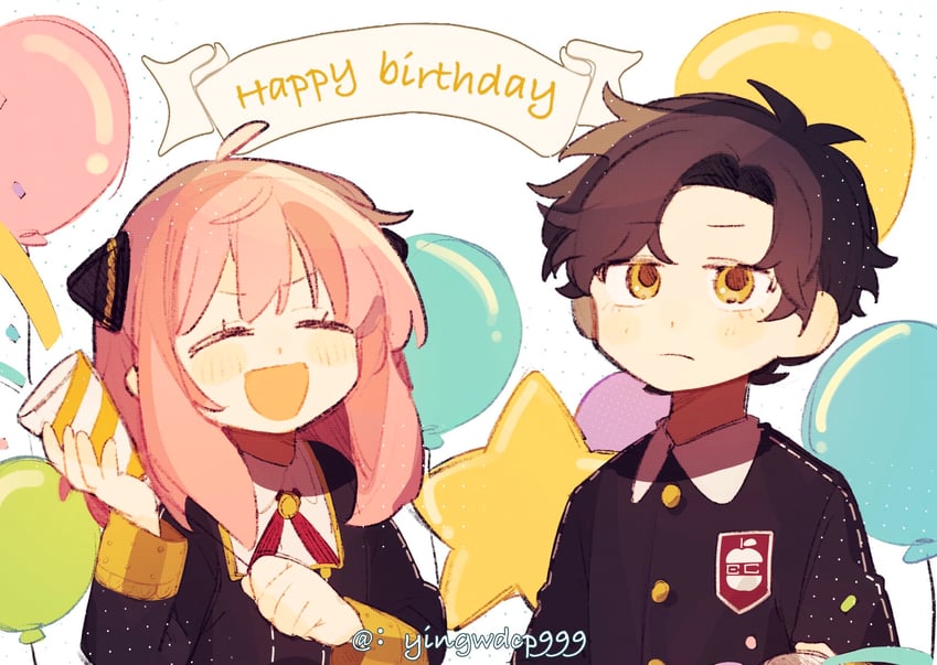 anya and damian desmond (spy x family) drawn by yingwdcp999