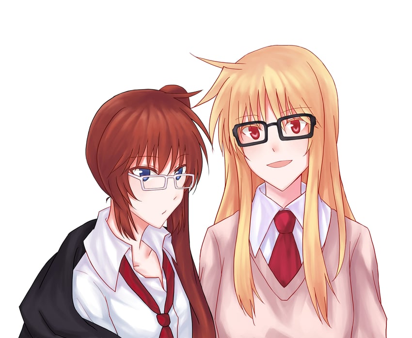 fate testarossa and takamachi nanoha (lyrical nanoha and 2 more) drawn by jukoto
