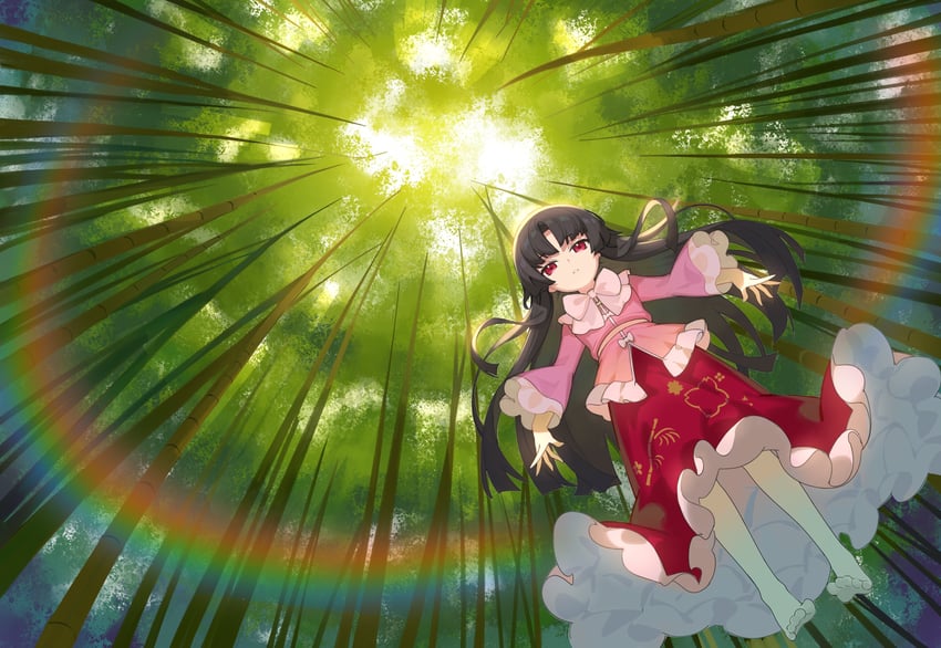 houraisan kaguya (touhou and 1 more) drawn by devilkillerx