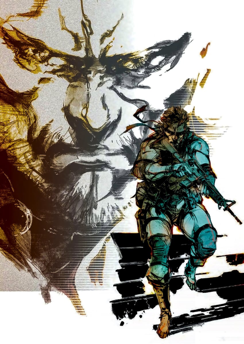 solid snake (metal gear and 1 more) drawn by shinkawa_youji