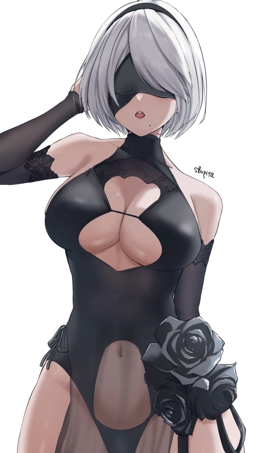 2b (goddess of victory: nikke and 2 more) drawn by shupita