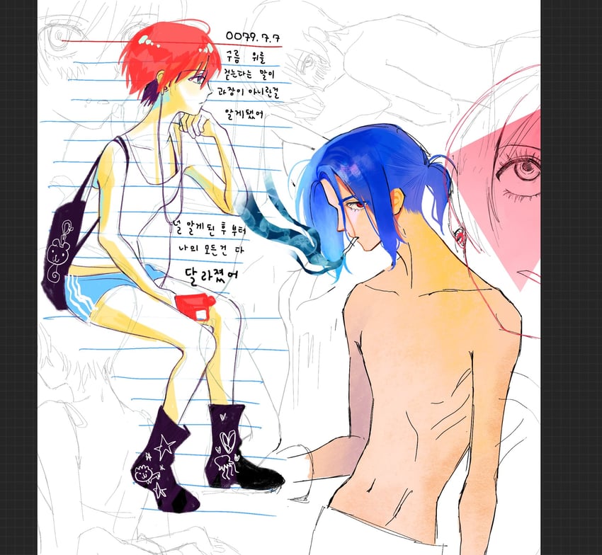 amate yuzuriha and shuji ito (gundam and 1 more) drawn by ggg_3
