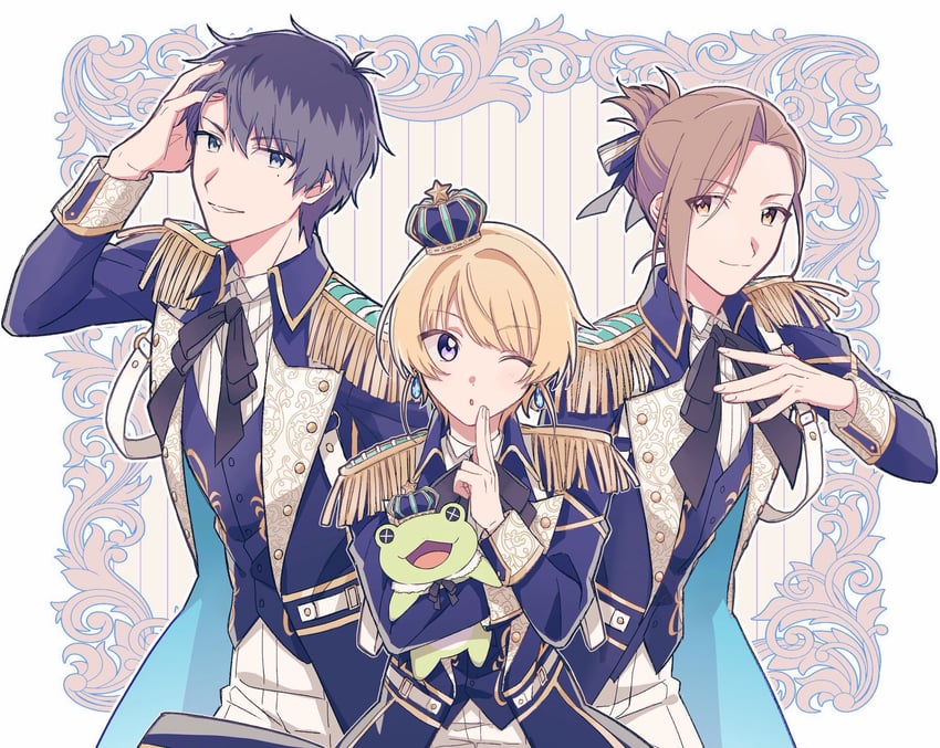 pierre bichelberger, watanabe minori, takajo kyoji, and kaerre (idolmaster and 1 more) drawn by nnshi