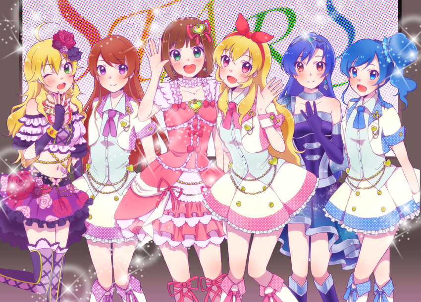 hoshii miki, kisaragi chihaya, amami haruka, hoshimiya ichigo, kiriya aoi, and 1 more (idolmaster and 2 more) drawn by naju_soreiyu
