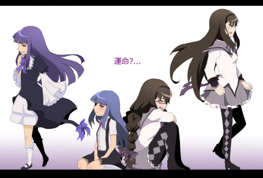 akemi homura, furude rika, and frederica bernkastel (mahou shoujo madoka magica and 2 more) drawn by aidmoon