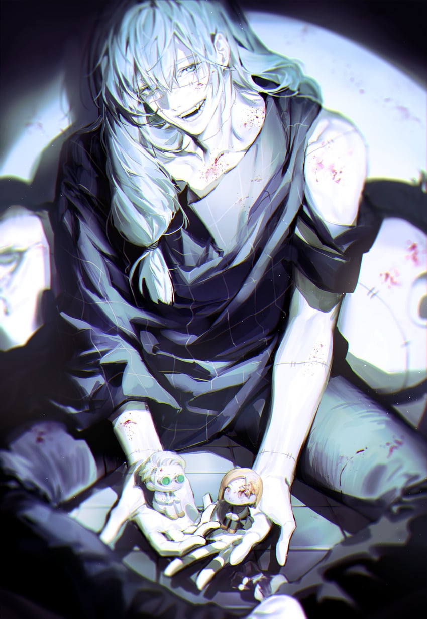 kugisaki nobara, nanami kento, mahito, and yoshino junpei (jujutsu kaisen) drawn by mgmg_1012