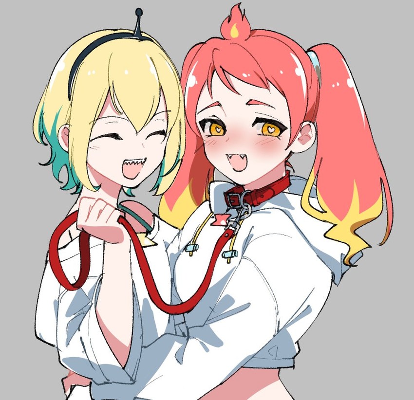amano pikamee and hikasa tomoshika (voms) drawn by kiko_(kikobooom)