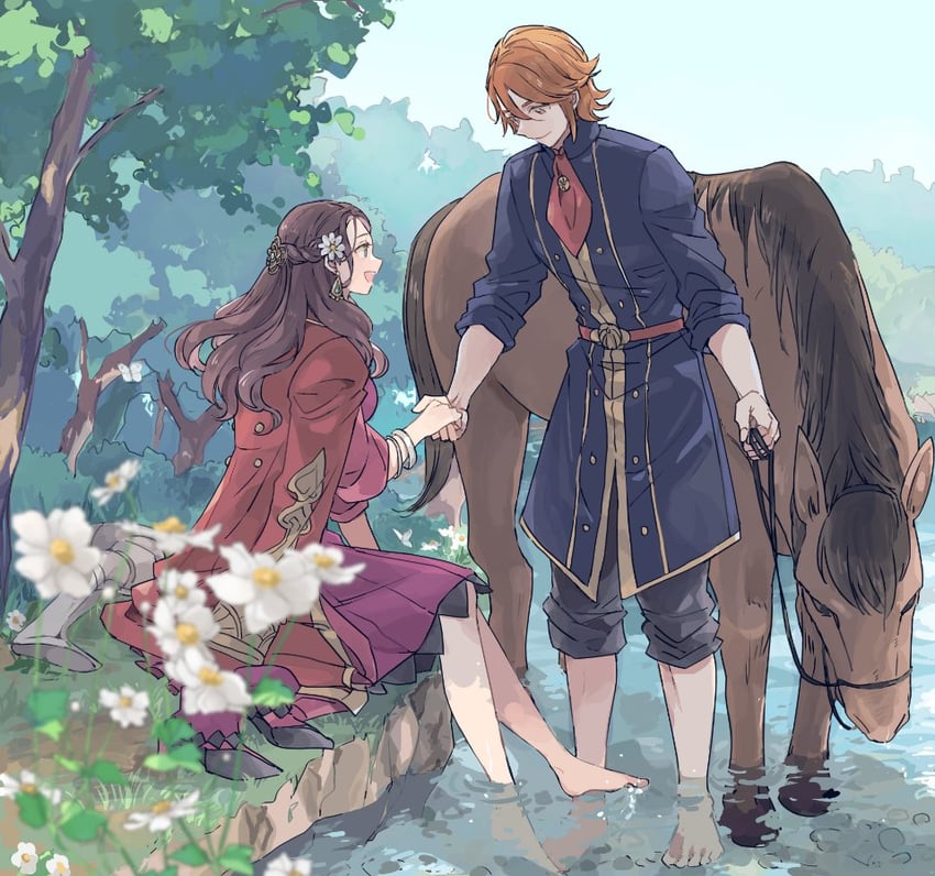dorothea arnault and ferdinand von aegir (fire emblem and 1 more) drawn by tenjin_(ahan)