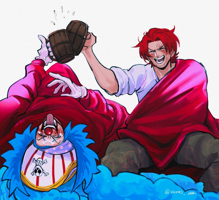 shanks and buggy the clown (one piece) drawn by vamos_mk