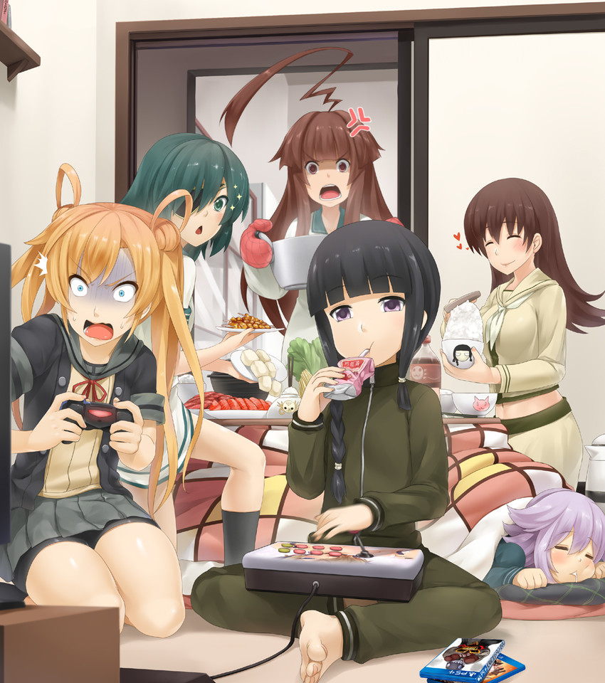 kitakami, ooi, kiso, kuma, abukuma, and 3 more (kantai collection and 4 more) drawn by darkmaya