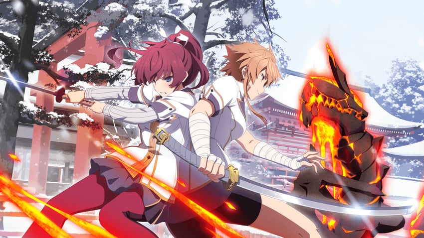 shidou maki, konohana suzuka, and aratama (toji no miko and 1 more)