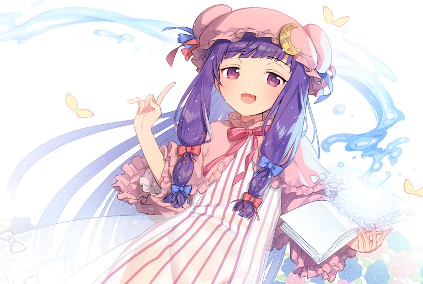 patchouli knowledge (touhou and 1 more) drawn by ichihaya