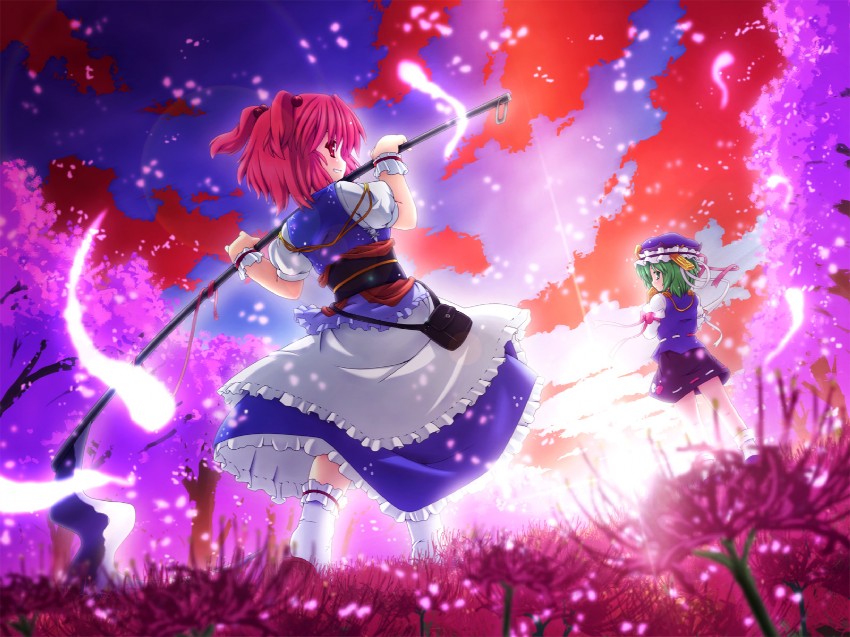 shiki eiki and onozuka komachi (touhou) drawn by etogami_kazuya