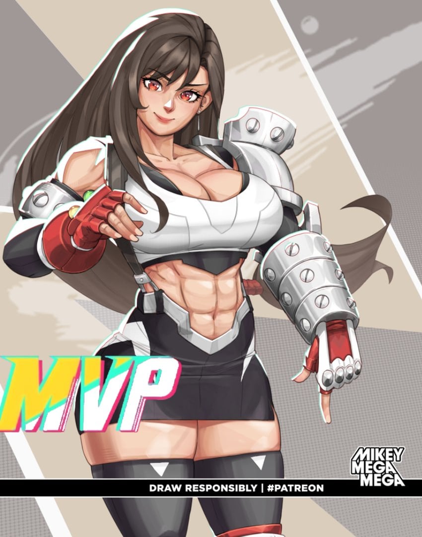 tifa lockhart (final fantasy and 4 more) drawn by mikeymegamega
