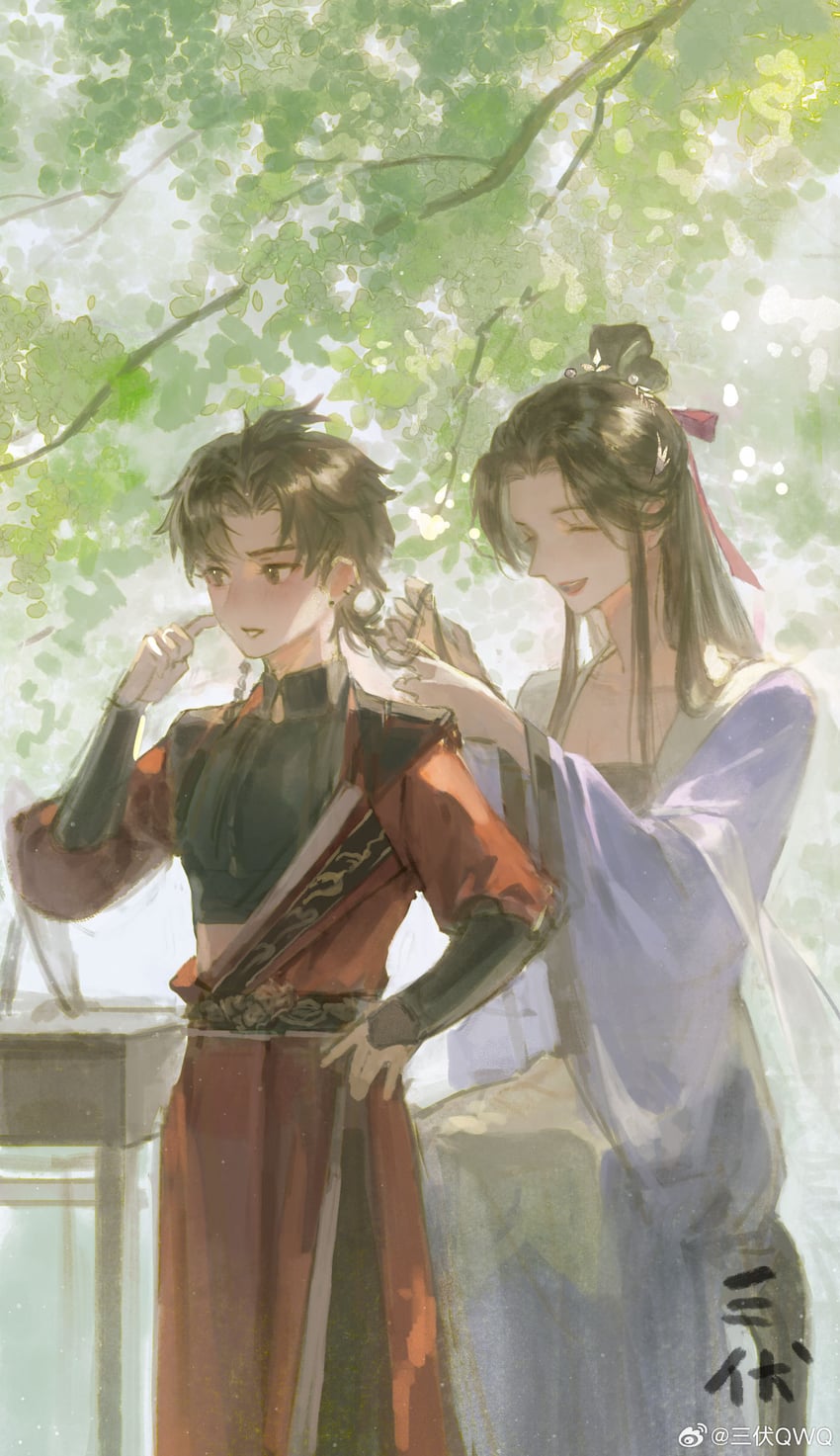 guanglingwang and sun ce (code: kite) drawn by sanfu_qwq