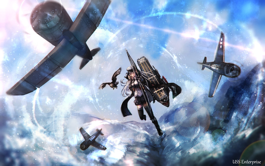 enterprise and grim (azur lane) drawn by hiragisuke_(doraemonha)