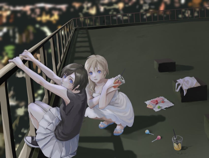xion and namine (kingdom hearts and 1 more) drawn by mukashino