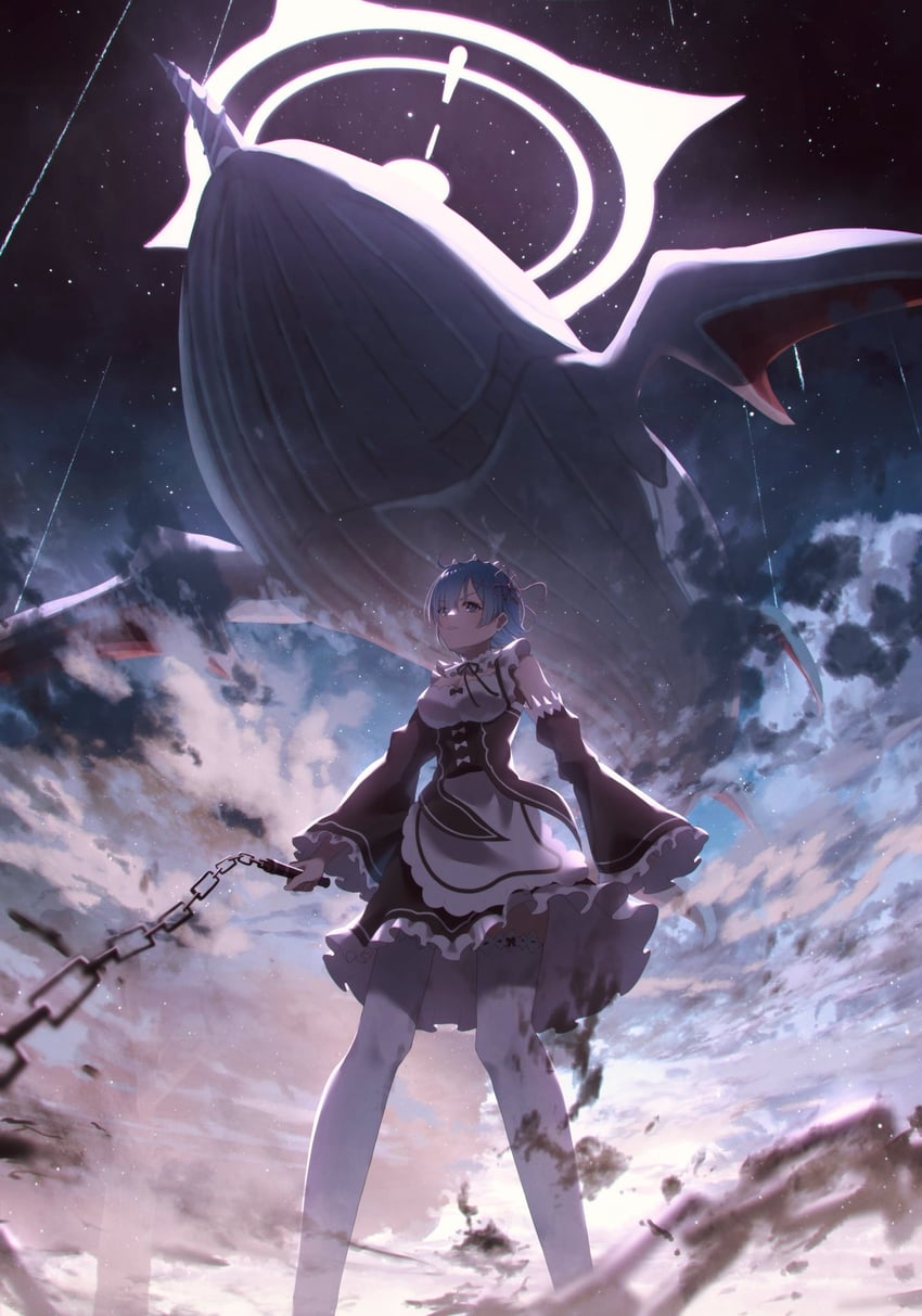 rem and hakugei (re:zero kara hajimeru isekai seikatsu) drawn by asukake_project