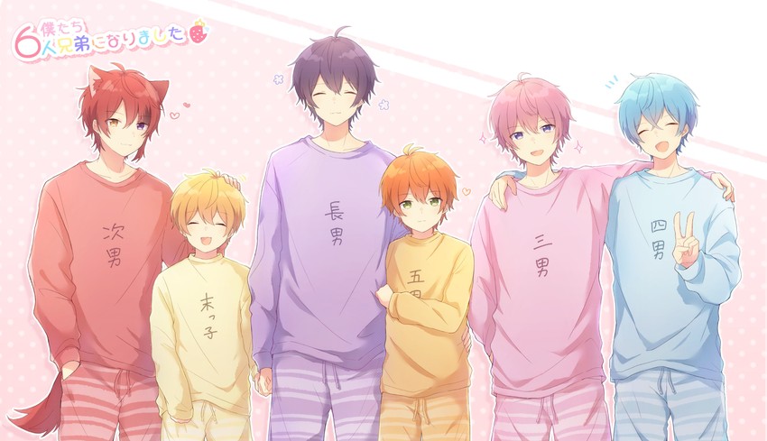 rinu, satomi, root, colon, jel, and 1 more (strawberry prince) drawn by mikumakun88