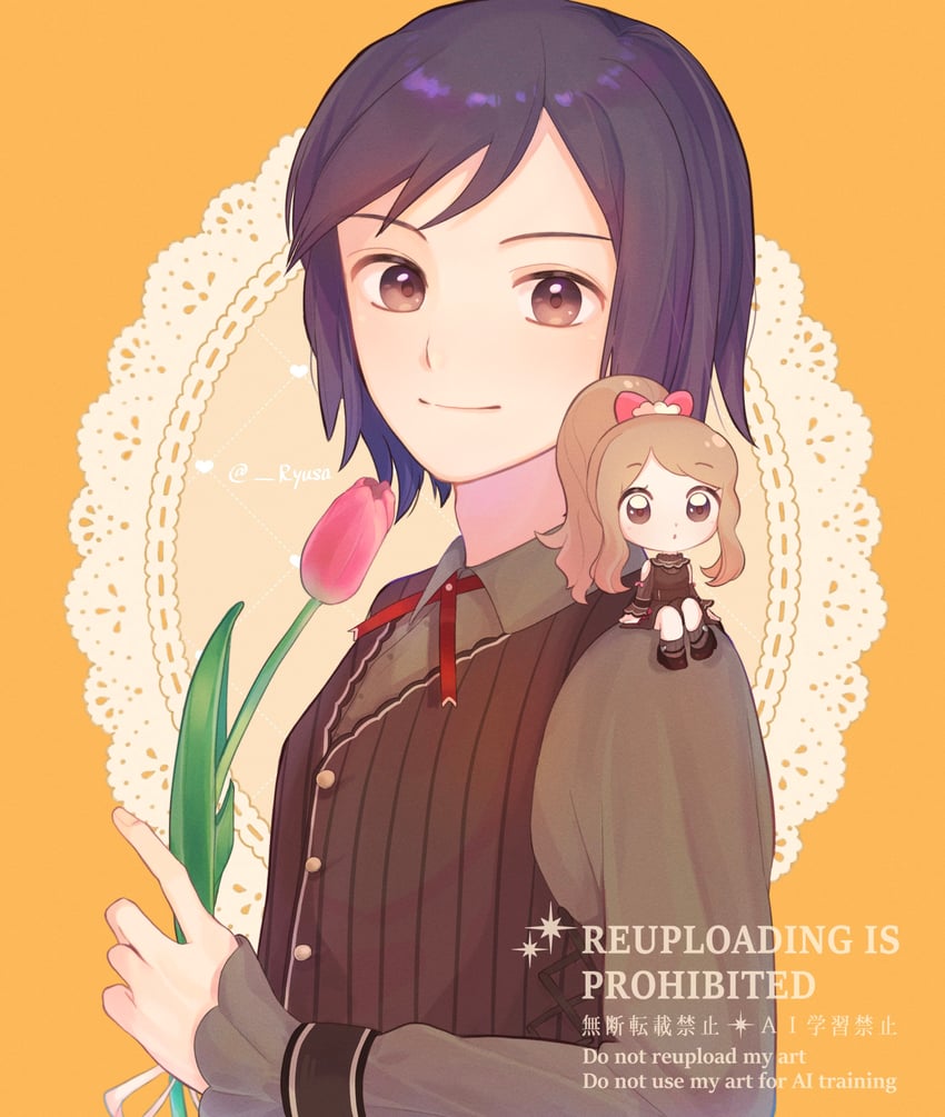 calem and serena (pokemon and 2 more) drawn by ryusa_(gjgd7445)
