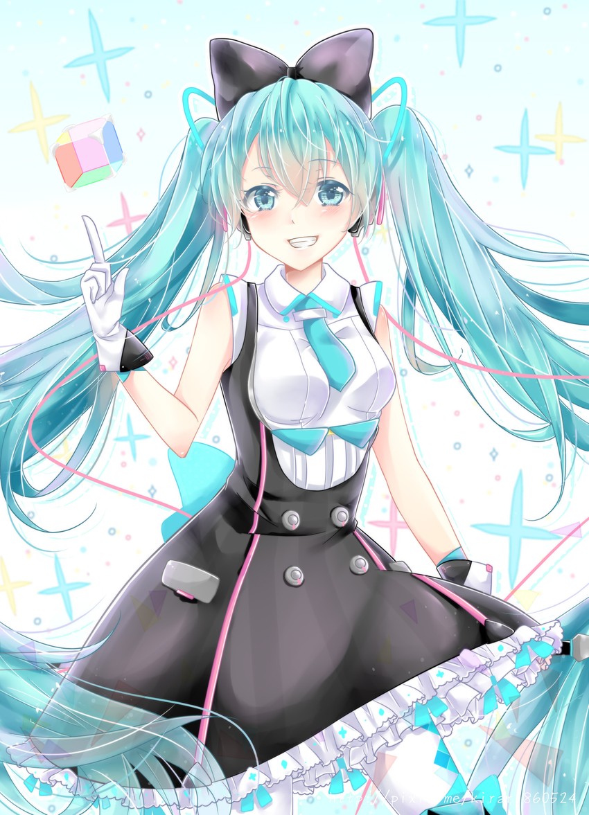 hatsune miku and magical mirai miku (vocaloid and 1 more) drawn by kirari860524