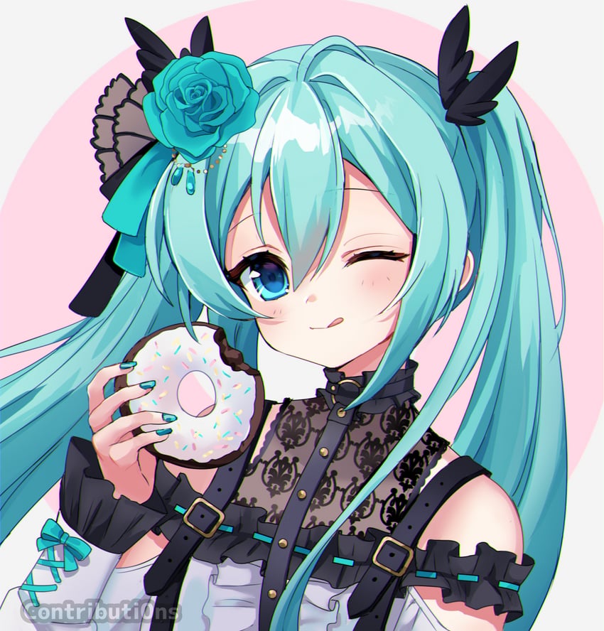 hatsune miku (vocaloid and 1 more) drawn by contributi0ns