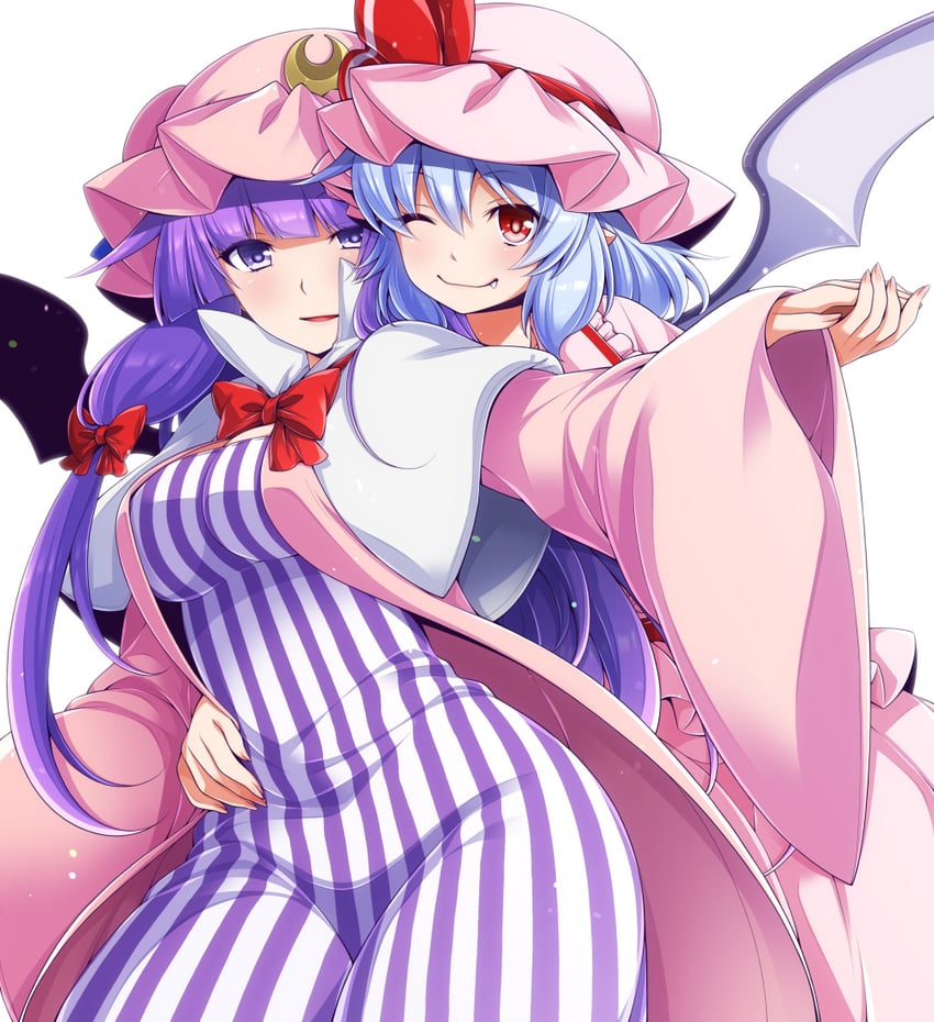 remilia scarlet and patchouli knowledge (touhou) drawn by eichi_yuu